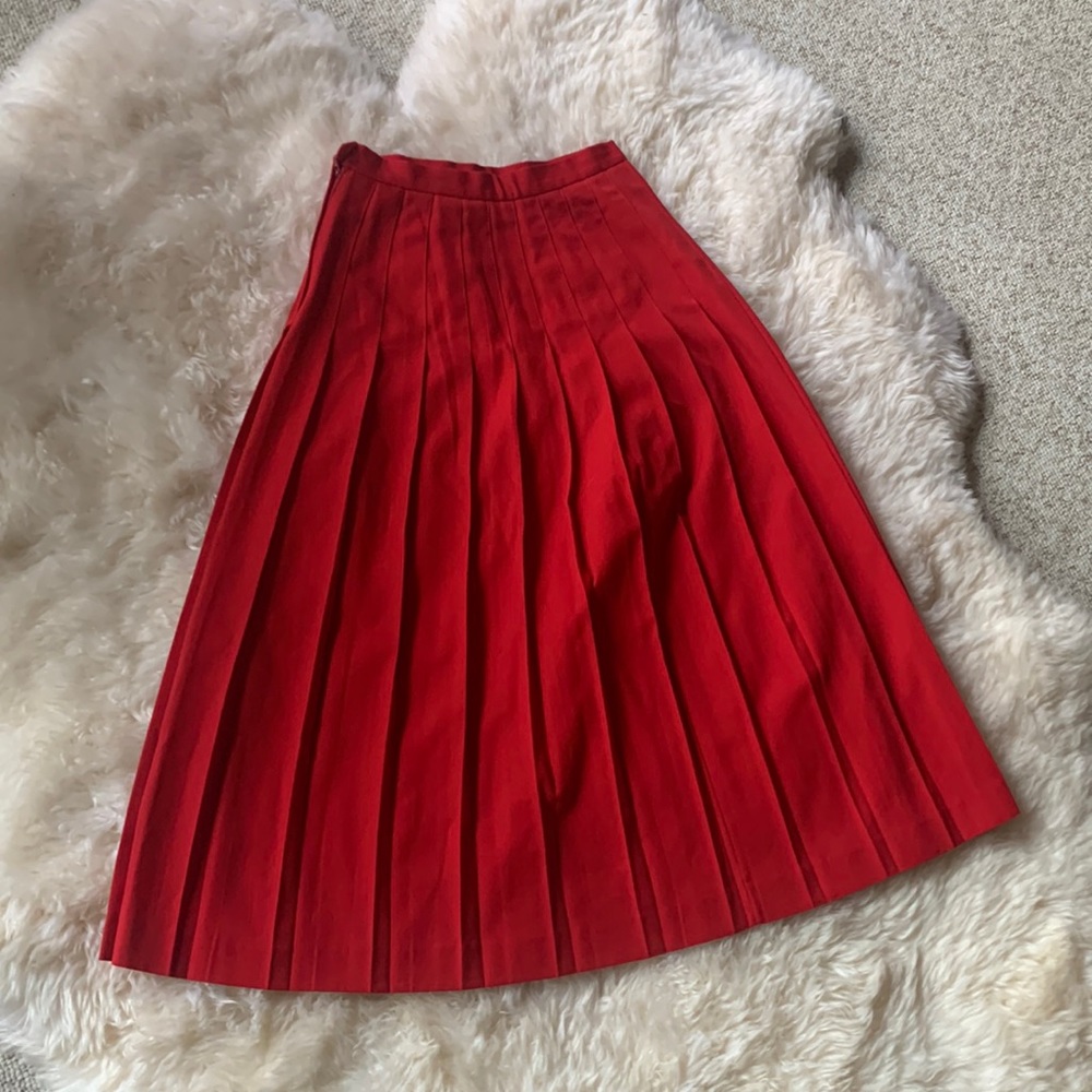 Red A-Frame Skirt